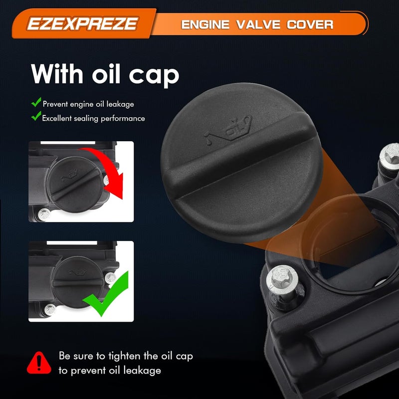 E EZEXPREZE Ezexpreze Engine Valve Cover kit w/Gaskets & Bolts Compatible with 2011-2020 Chevrolet Chevy Cruze Sonic Volt Trax Buick Encore Cadilla.c ELR 1.4L L4 Replaces # 25198874 55573746 264-968 - Image 3